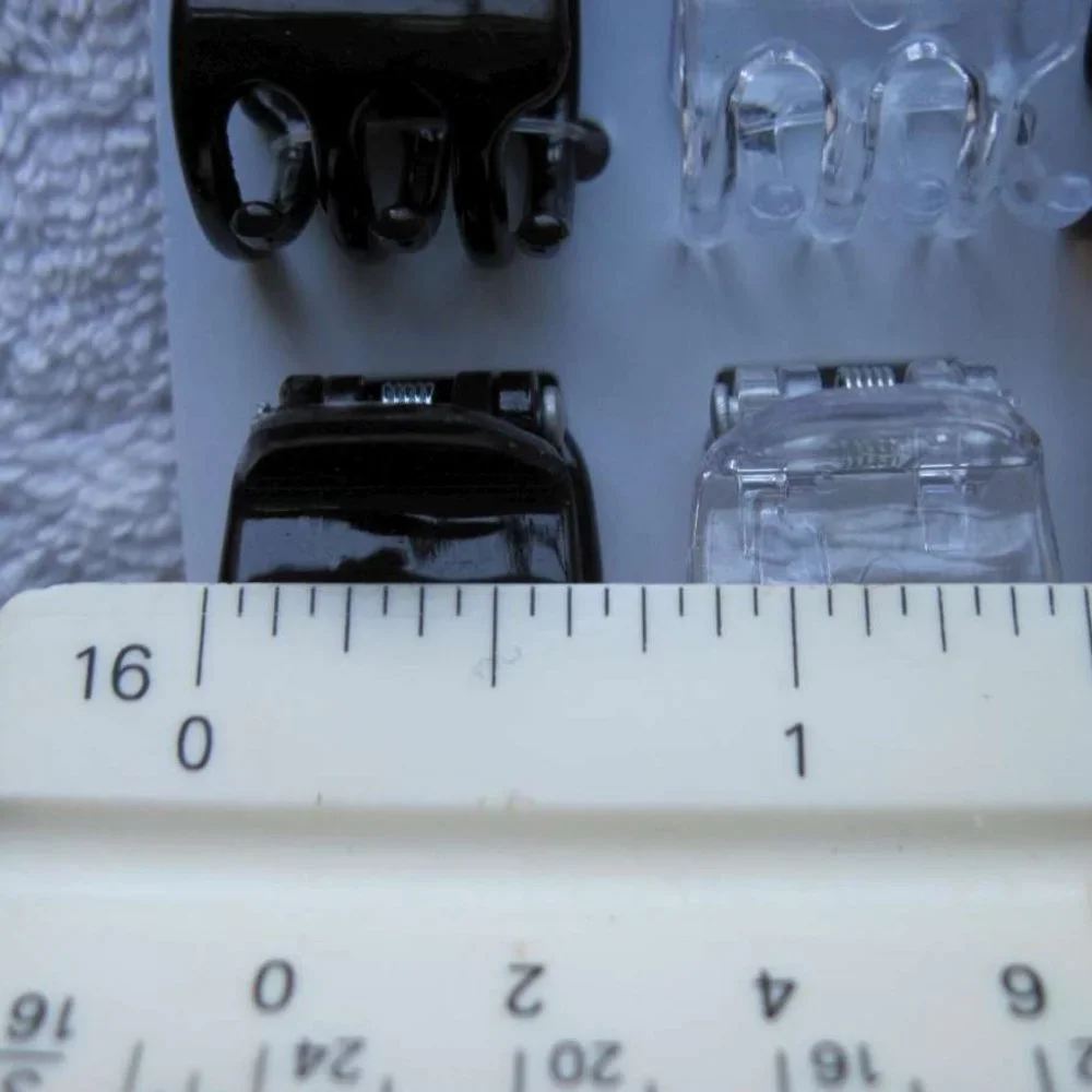12 Goody Classics Darla Small Claw Clips Hair Jaw Plastic Black Tort Brown Clear
